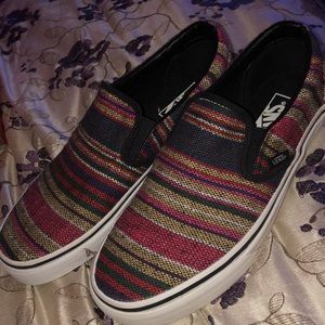 Classic Slip On Vans Baja Stripes Size 8 women’s